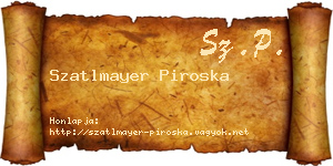 Szatlmayer Piroska névjegykártya